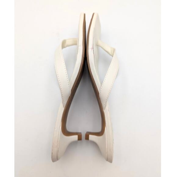 Open Edit Tori Kitten Heel Sandals Slip-On Women's Ivory Egret Size US6 EU36.5 - Picture 5 of 12